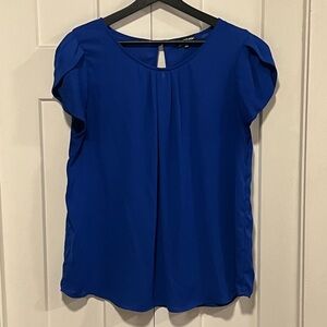 Papermoon Cobalt Blue Tulip Sleeve Blouse Sz XXL